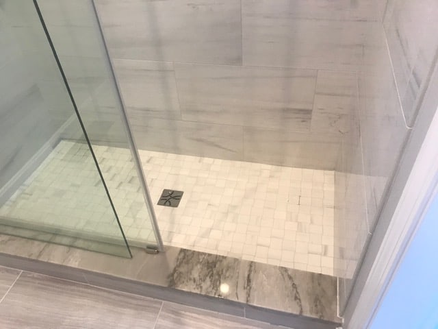 marble shower floor