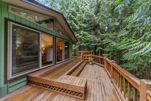 natural wood deck