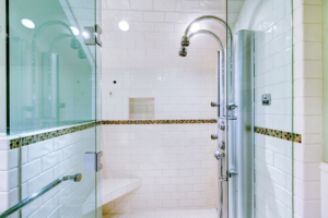 walk in shower installed for those who have limited mobility to make their home more accessible and easier to get around during day to day life
